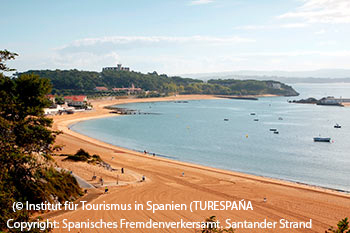 Santander Strand und Palacio de la Magdalena